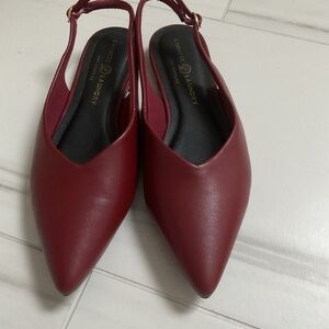 Chinese Laundry Red Pointed Slingbacks size 8
